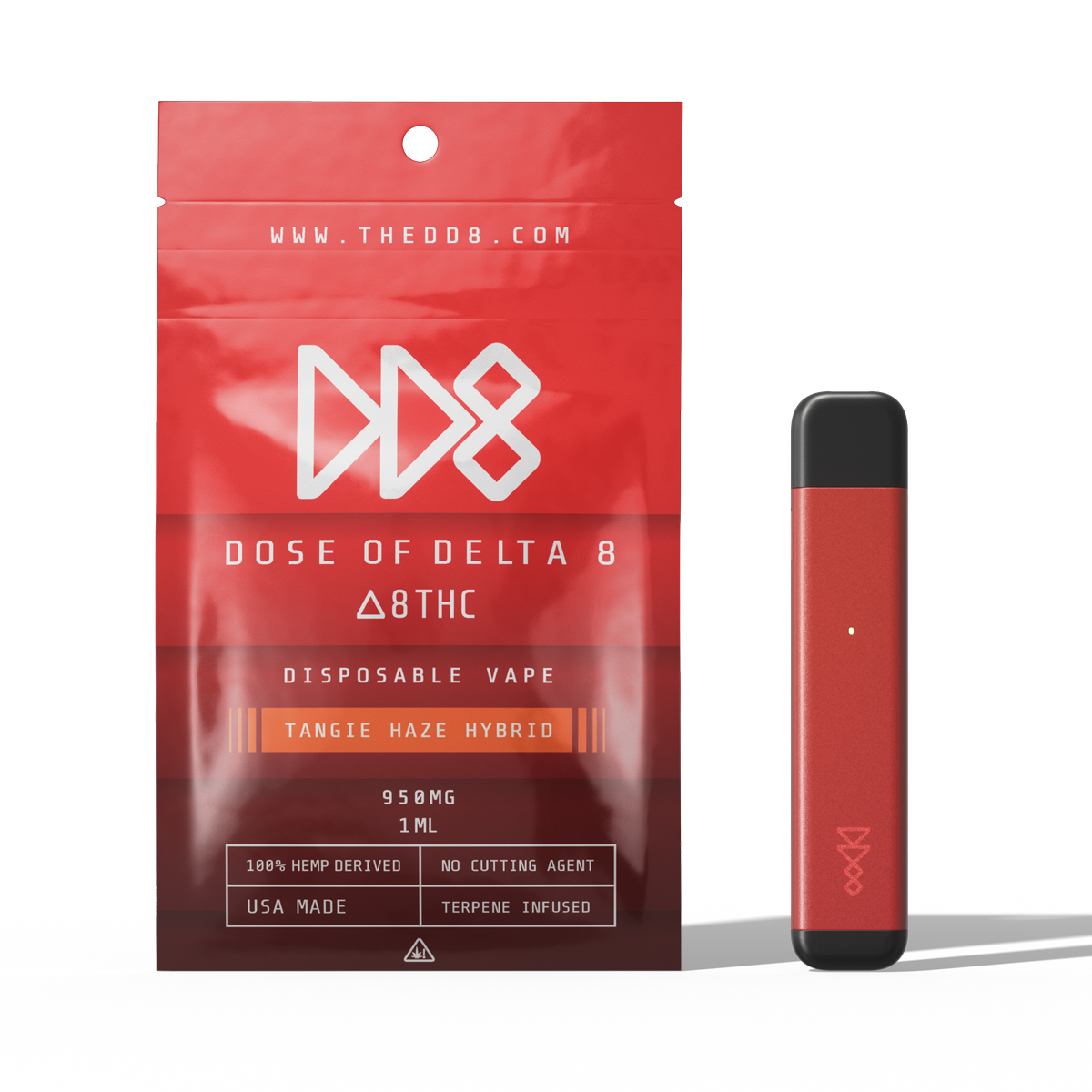 DD8 Delta 8 Disposable Vape - Tangie Haze 950mg Dose of Chill DD8 Delta 8 Disposable Vape - Tangie Haze 950mg Dose of Chill